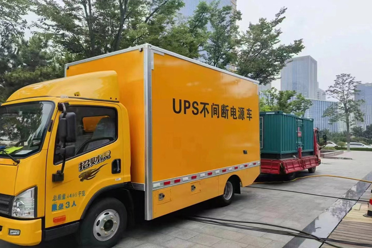 宣恩发电机租赁施工现场